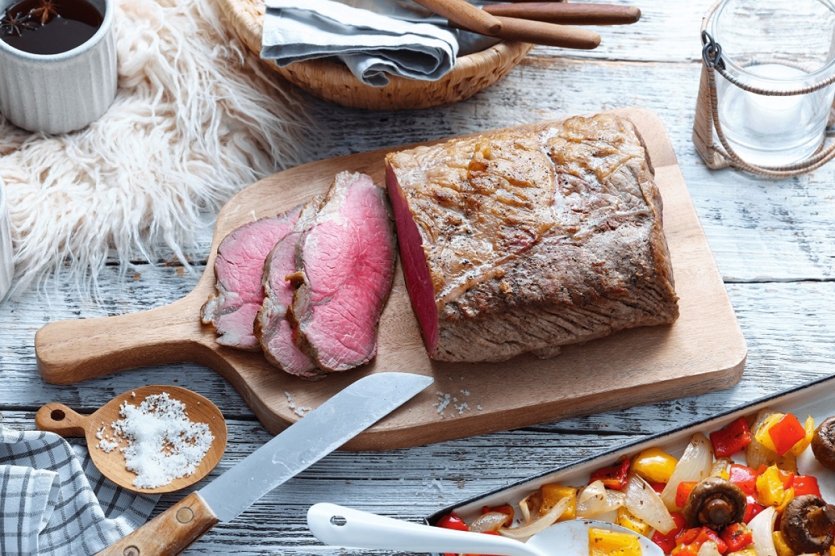 Roastbeef mit Gemüse vom Grill